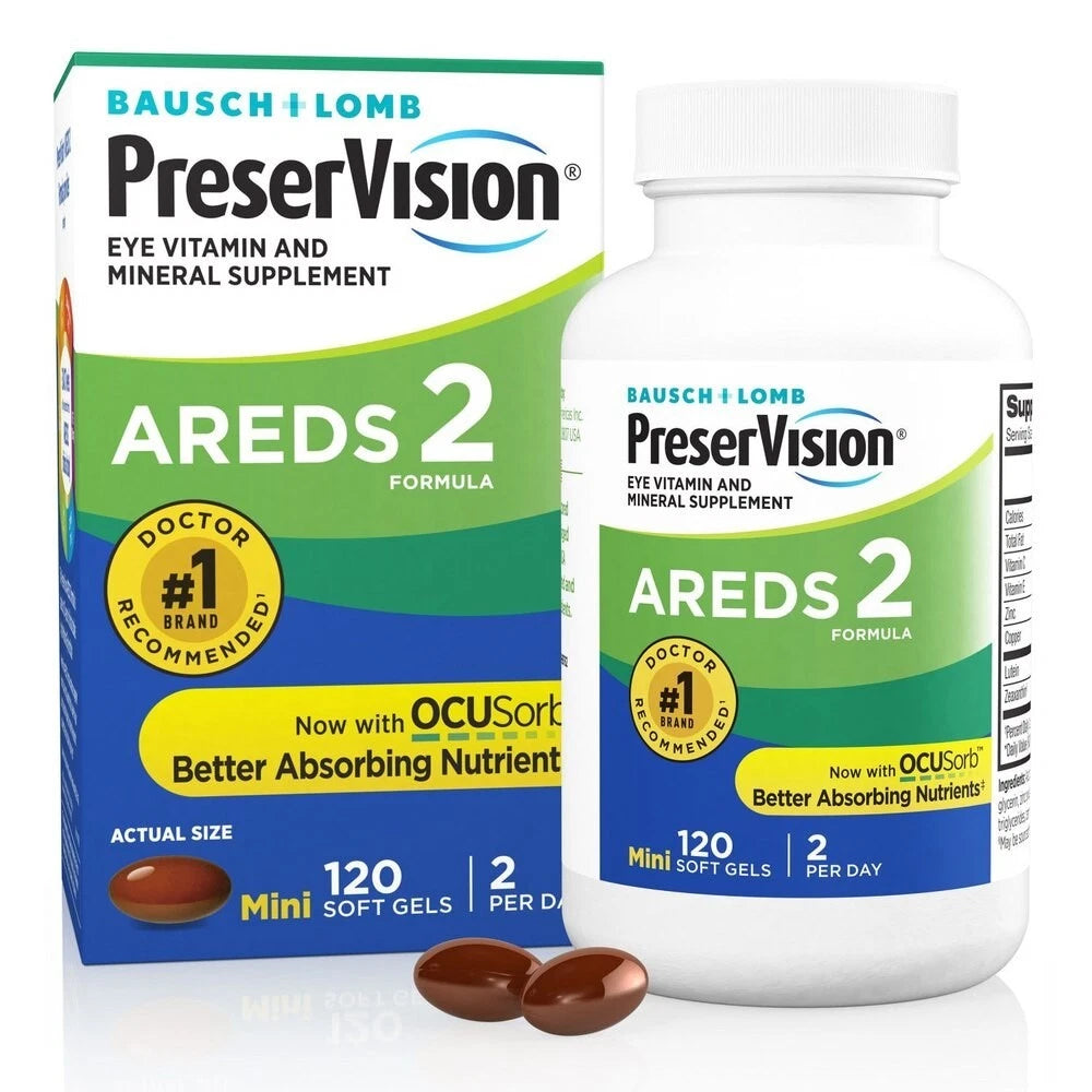 PreserVision Areds 2 Formula Eye Vitamin & Mineral Supplement Soft-Gels, 120