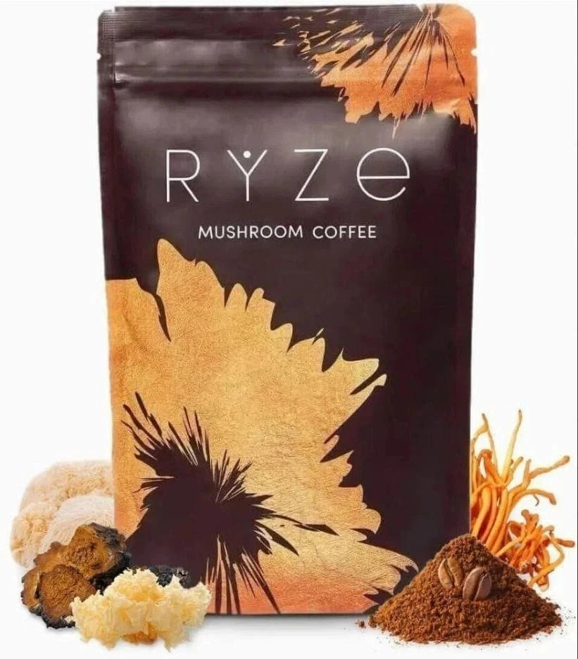 Ryze Mushroom Coffee Drink 6.3 oz 30 Servings Brand New Sealed Bright & Smooth