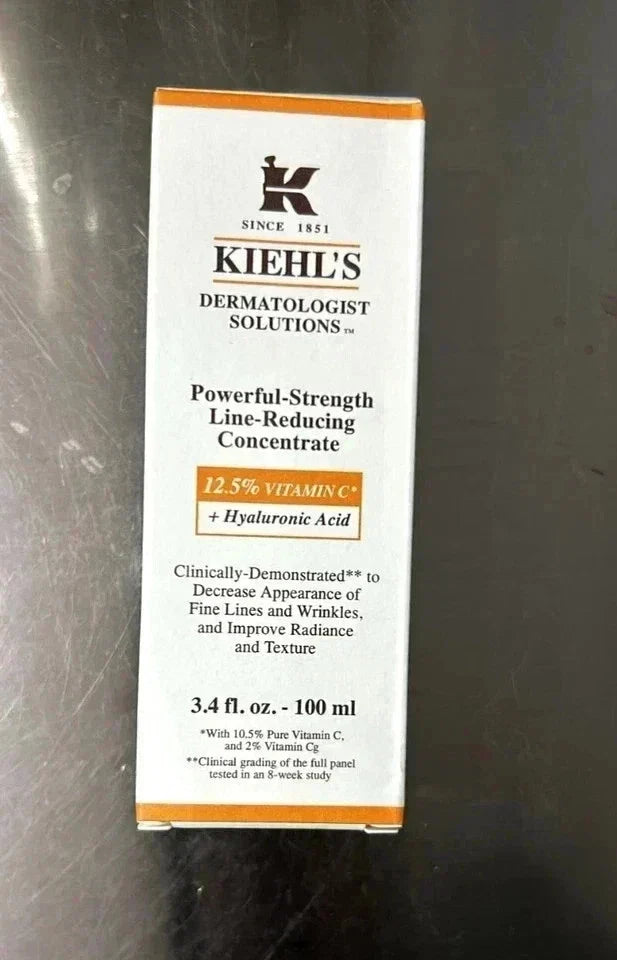 KIEHL'S Powerful Strength Line Reducing Concentrate Hyaluronic 3.4 oz new