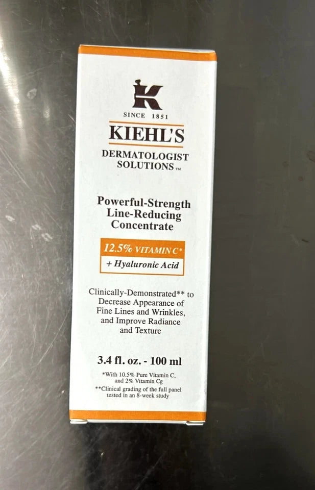 KIEHL'S Powerful Strength Line Reducing Concentrate Hyaluronic 3.4 oz new