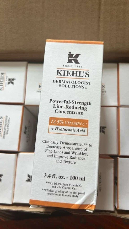 Kiehl's POWERFUL-STRENGTH Line Reducing Concentrate. 3.4 oz/100 ml Vitamin C Fit And Glow