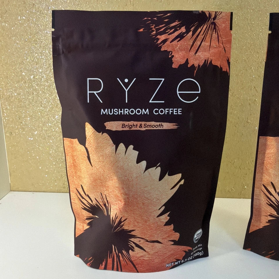 2 Packs of RYZE Mushroom Coffee With Bracelet 30 Servings Per Pack